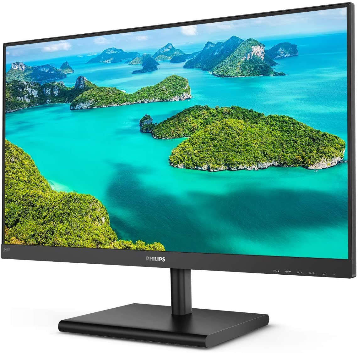 Computer Monitors 241E1S 24" Frameless Monitor, 1920x1080 Full HD IPS, 106% sRGB, 75Hz, FreeSync, VESA, 4Yr Advance Replacement, Black