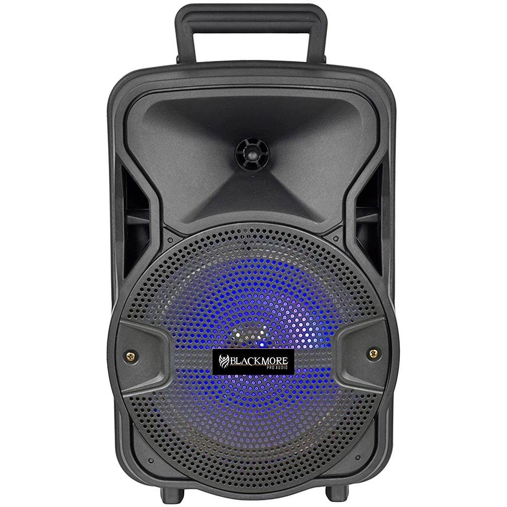 Blackmore Audio BJS-209BT 8 in. Bluetooth LED Battery Powered Speaker - 800 watt