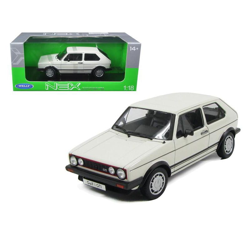 Volkswagen Golf 1 GTI White 1/18 Diecast Model Car by Welly