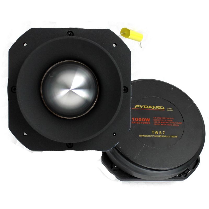 Pyramid PRO TW57 3" 4000W Titanium Car Audio Dome Bullet Super Tweeters