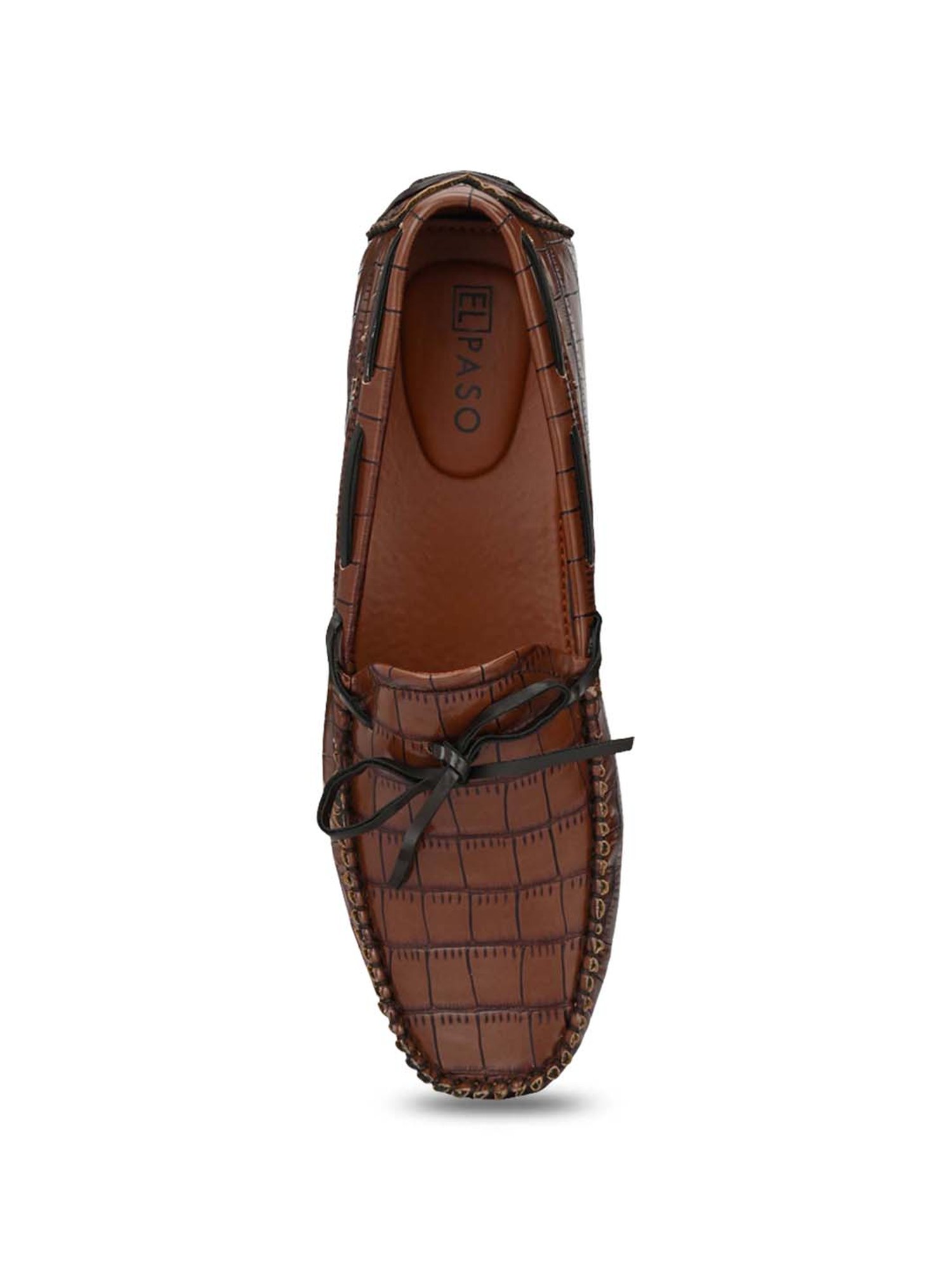 El Paso Men's Brown Boat Shoes