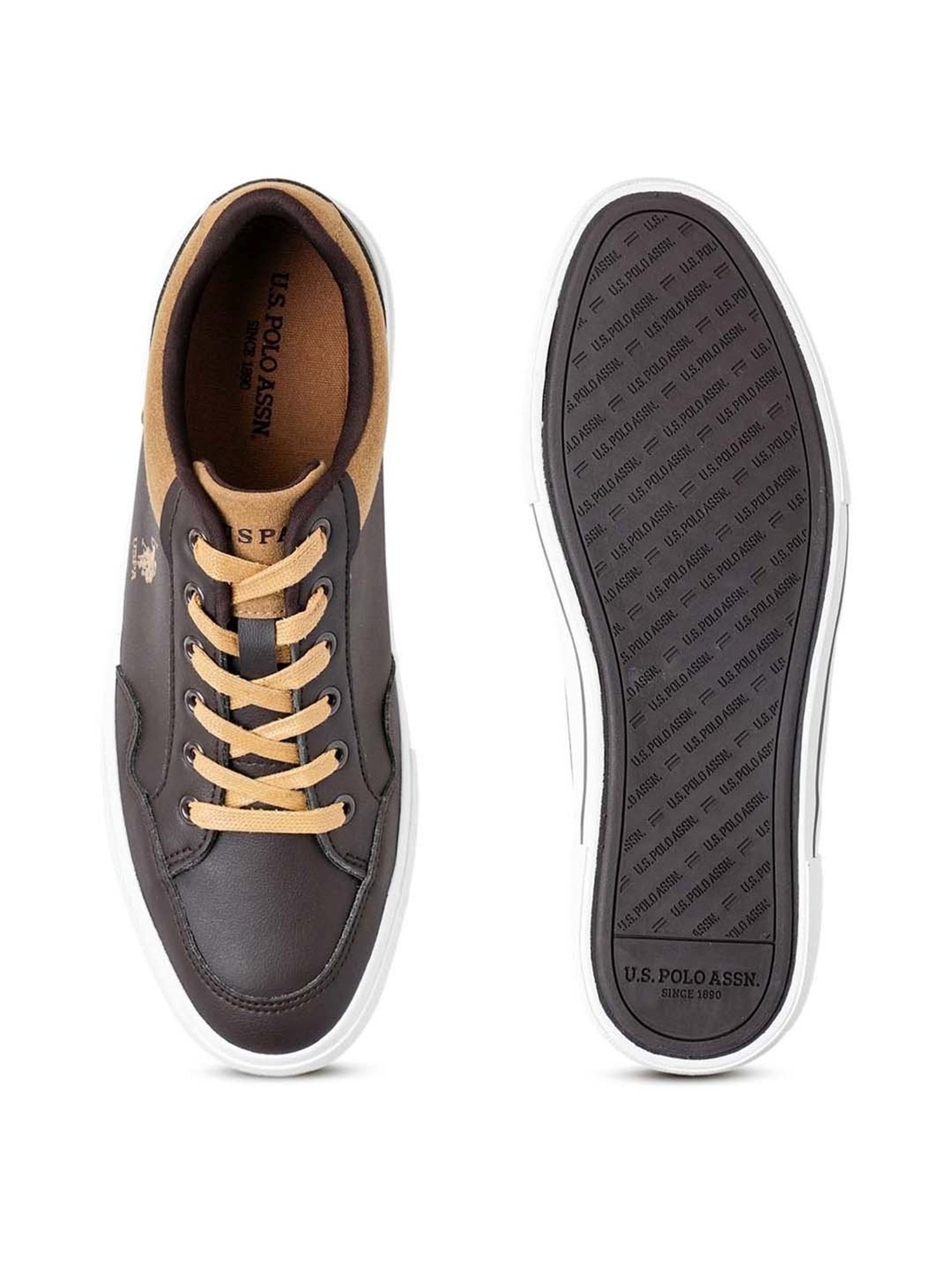 U.S. Polo Assn. Men's HAMPTON Brown Casual Sneakers