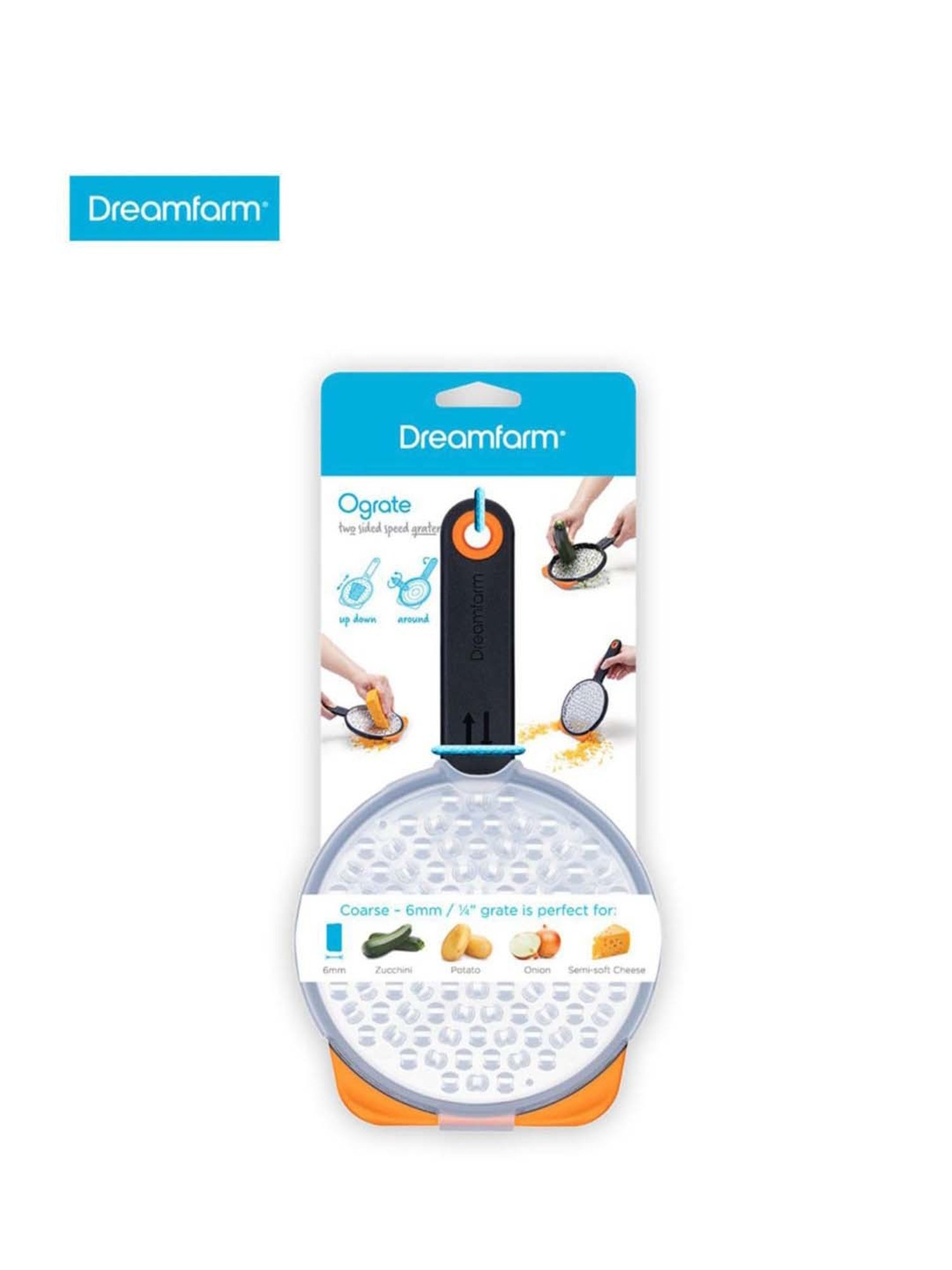 Dreamfarm Orange Medium Ograte Two-Sided Speed Grater