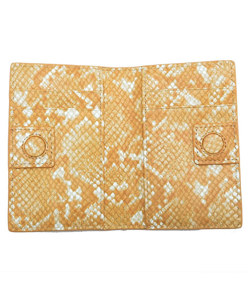 Hammitt 40 West Snake Print Leather Card Holder