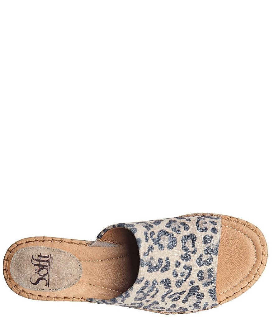 Sofft Nalanie Leopard Print Slides