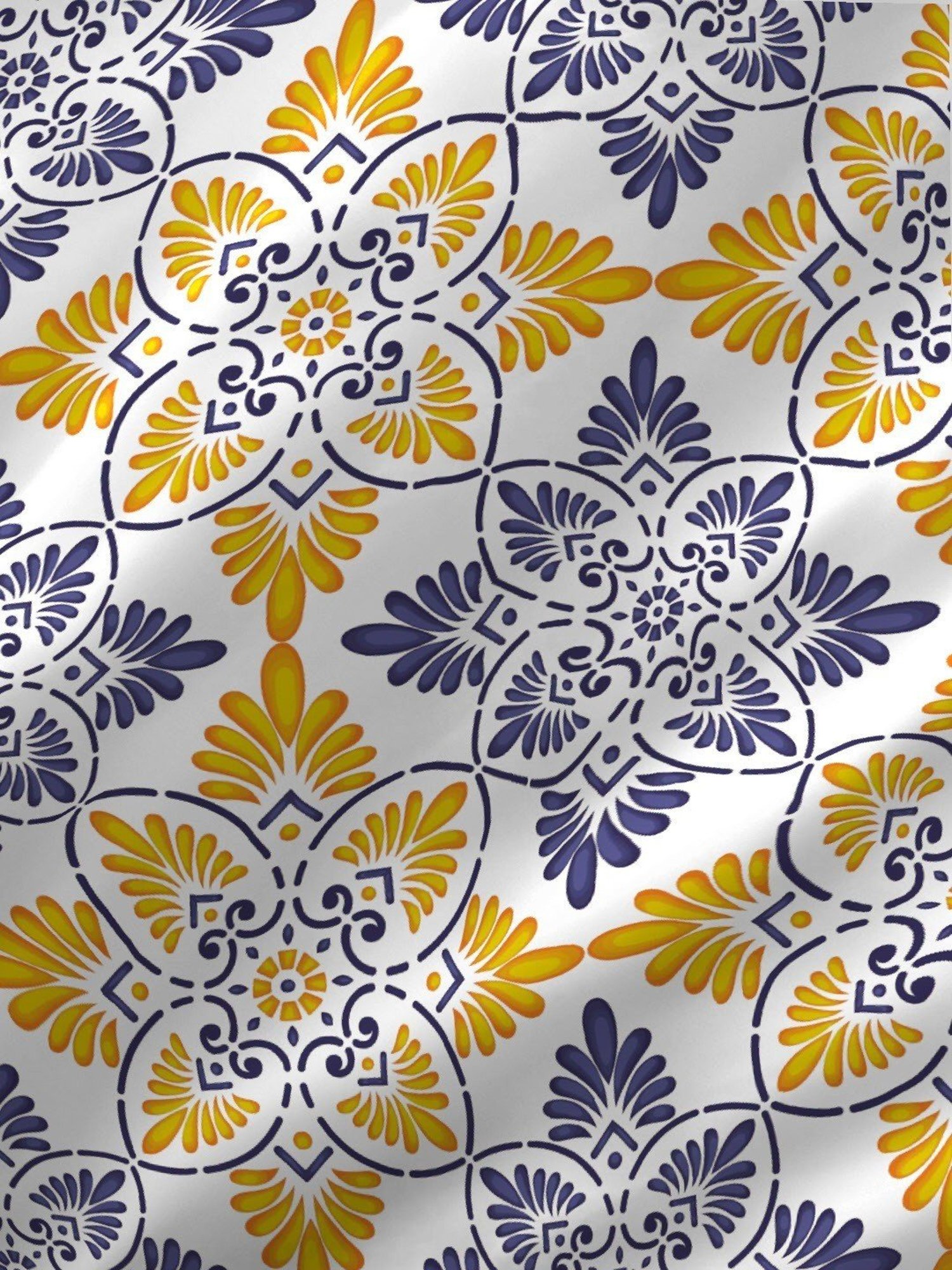 Layers Roma Floral Yellow 120 TC Cotton Queen Bed Sheet with 2 Pillow Covers