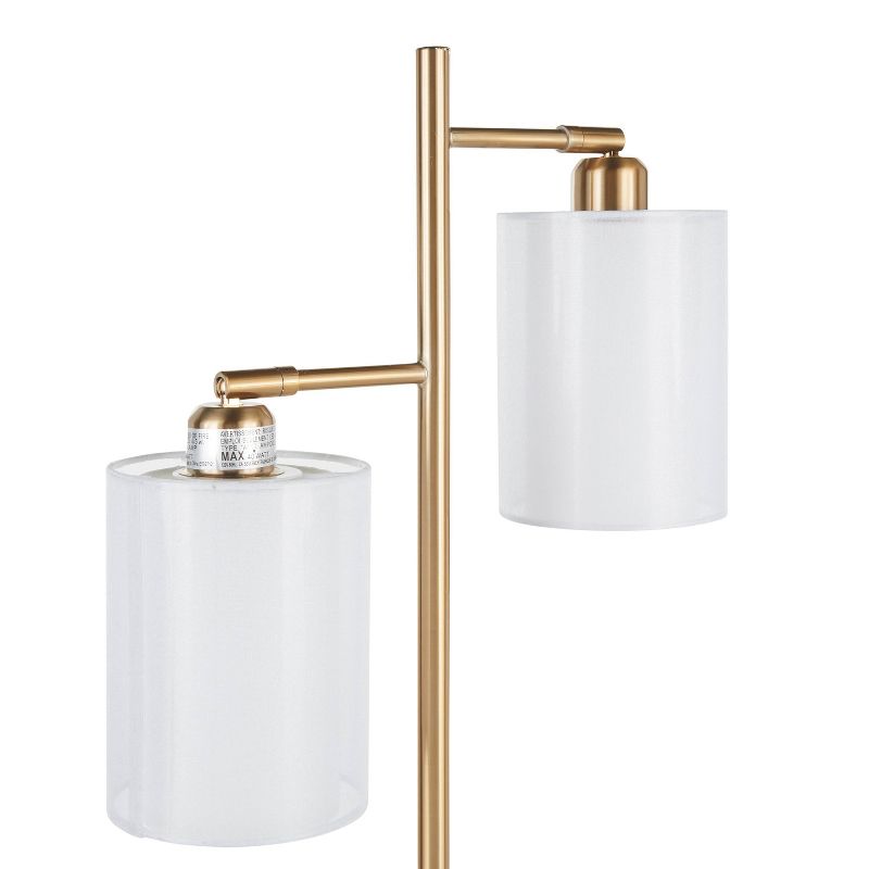 Brushed Stainless Steel Cannes Floor Lamp Silver (Includes LED Light Bulb) - LumiSource