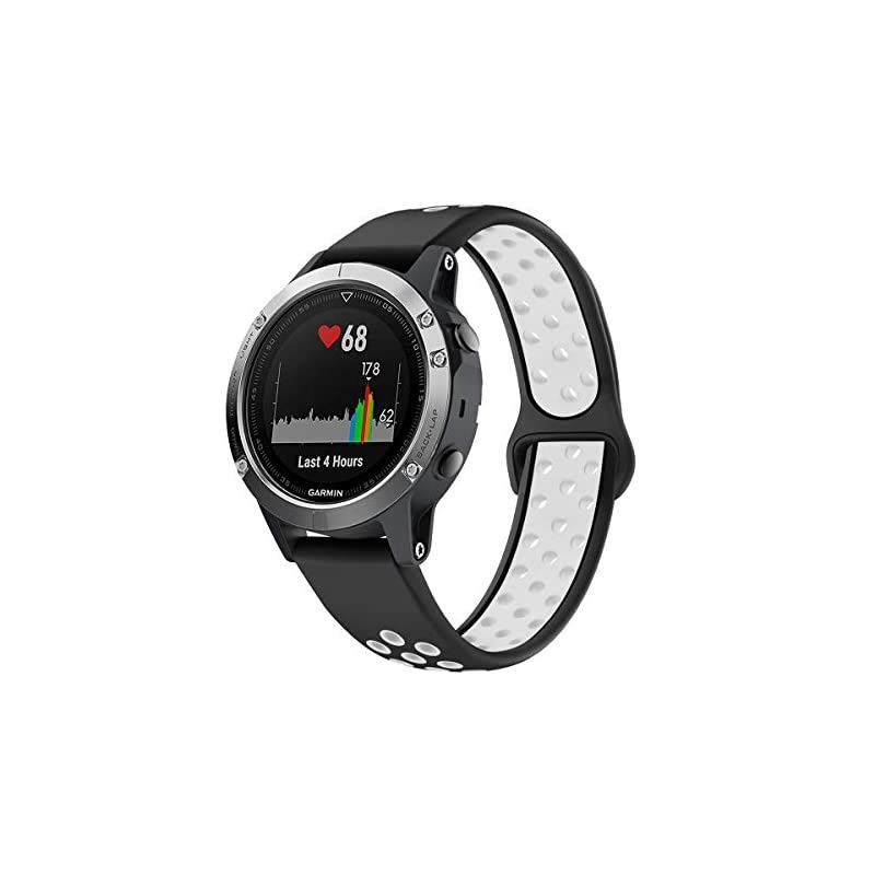 Compatible Garmin Fenix 5 Band Quick Fit Release 22mm Soft Silicone Sport Replacement Band for Garmin Fenix 5Forerunner 935Aproach S60Quatix 5Fenix 5 PlusInstinct Smart Watch