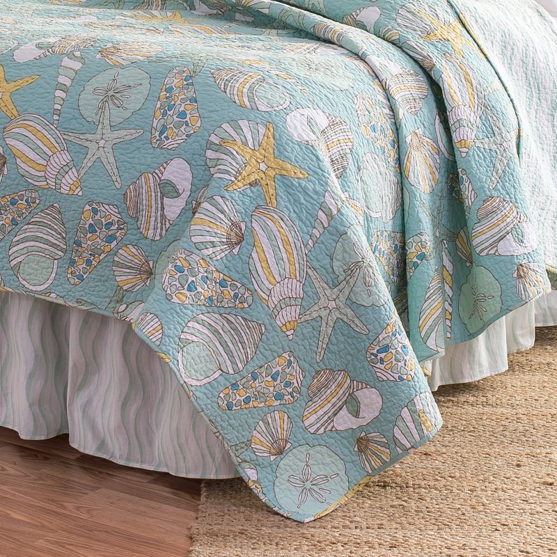 Twin Turtle Cove Quilt & Sham Set Light Turquoise/Aqua - Tommy Bahama