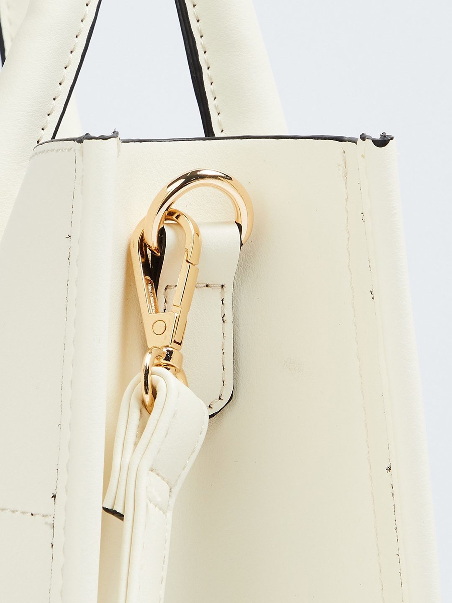 Code by Lifestyle Off White Tote Bag