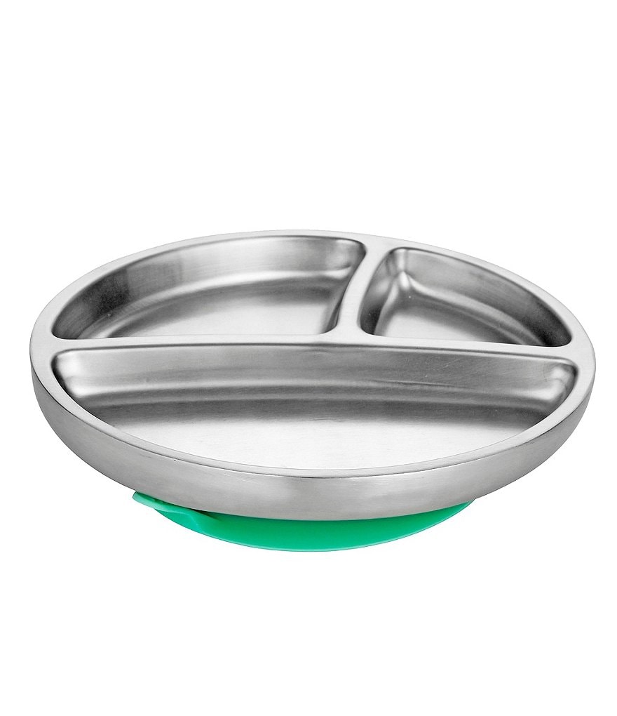 Avanchy Stainless Steel Suction Toddler Feeding Plate