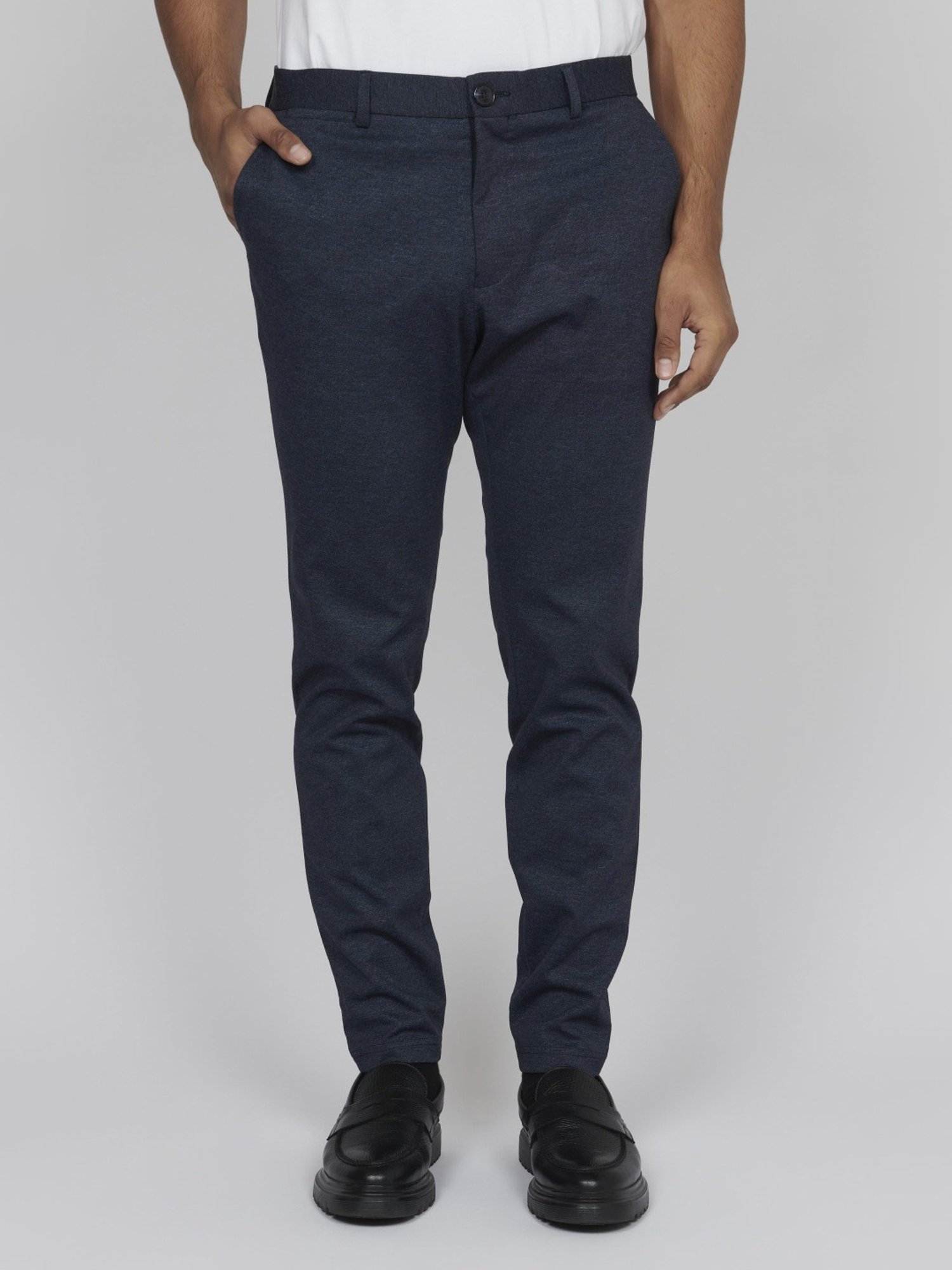 Matinique Blue Straight Fit Trousers