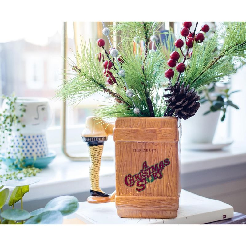 Silver Buffalo A Christmas Story Leg Lamp Fragile Box 3D Sculpted Coffee Mug | Holds 20 Ounces