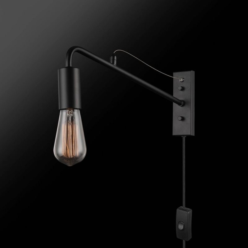 Holden Long Arm Wall Sconce Black - Globe Electric