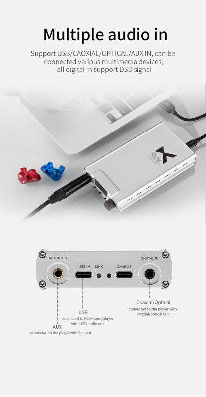 XDUOO XD-05 Plus Portable "Desktop" Headphone Amplifier 32bit/384kHZ DSD256 DAC Headphone Amplifier