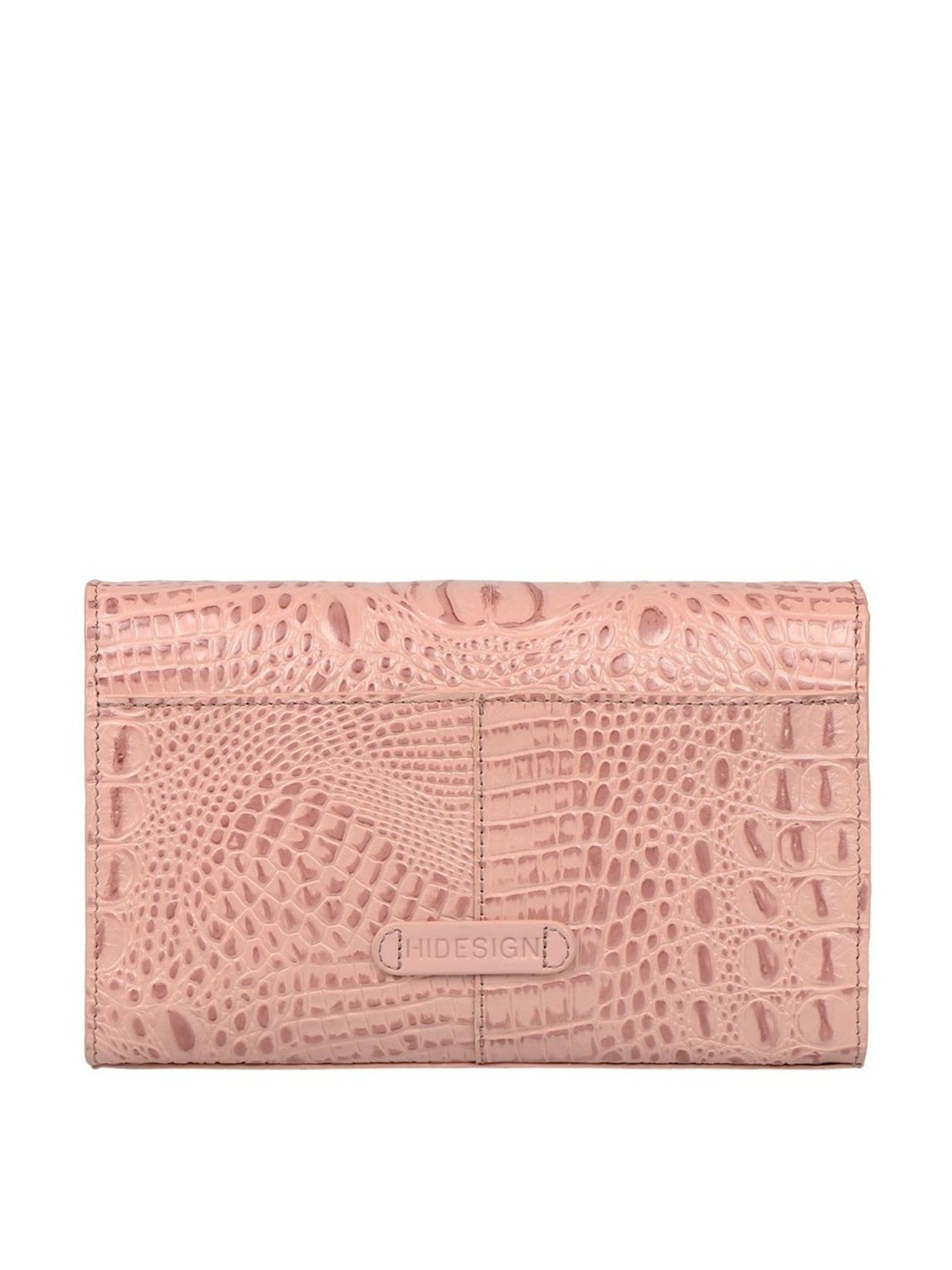 Hidesign Pink Textured Medium Sling Handbag