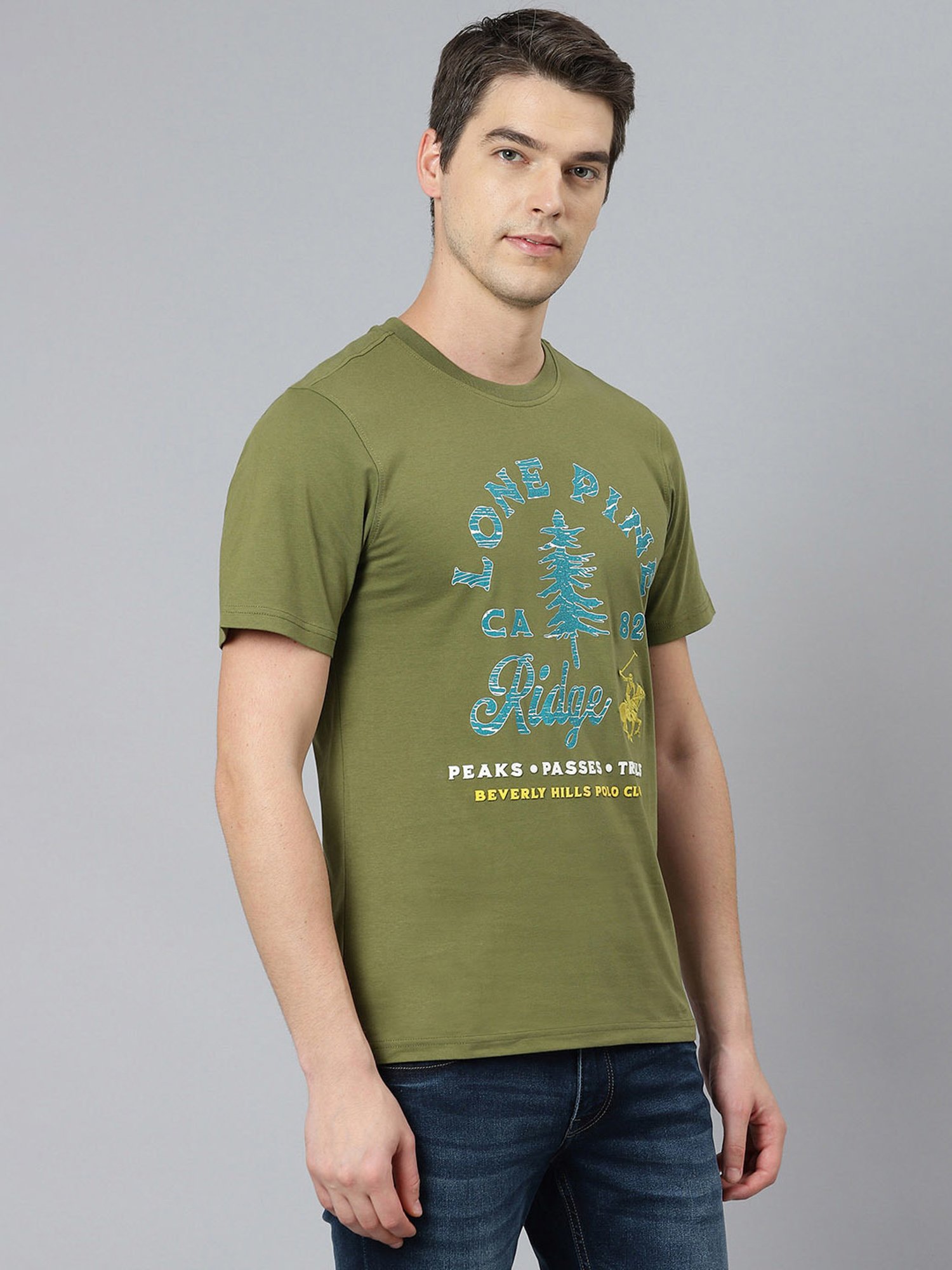 Beverly Hills Polo Club Green Crew T-Shirt