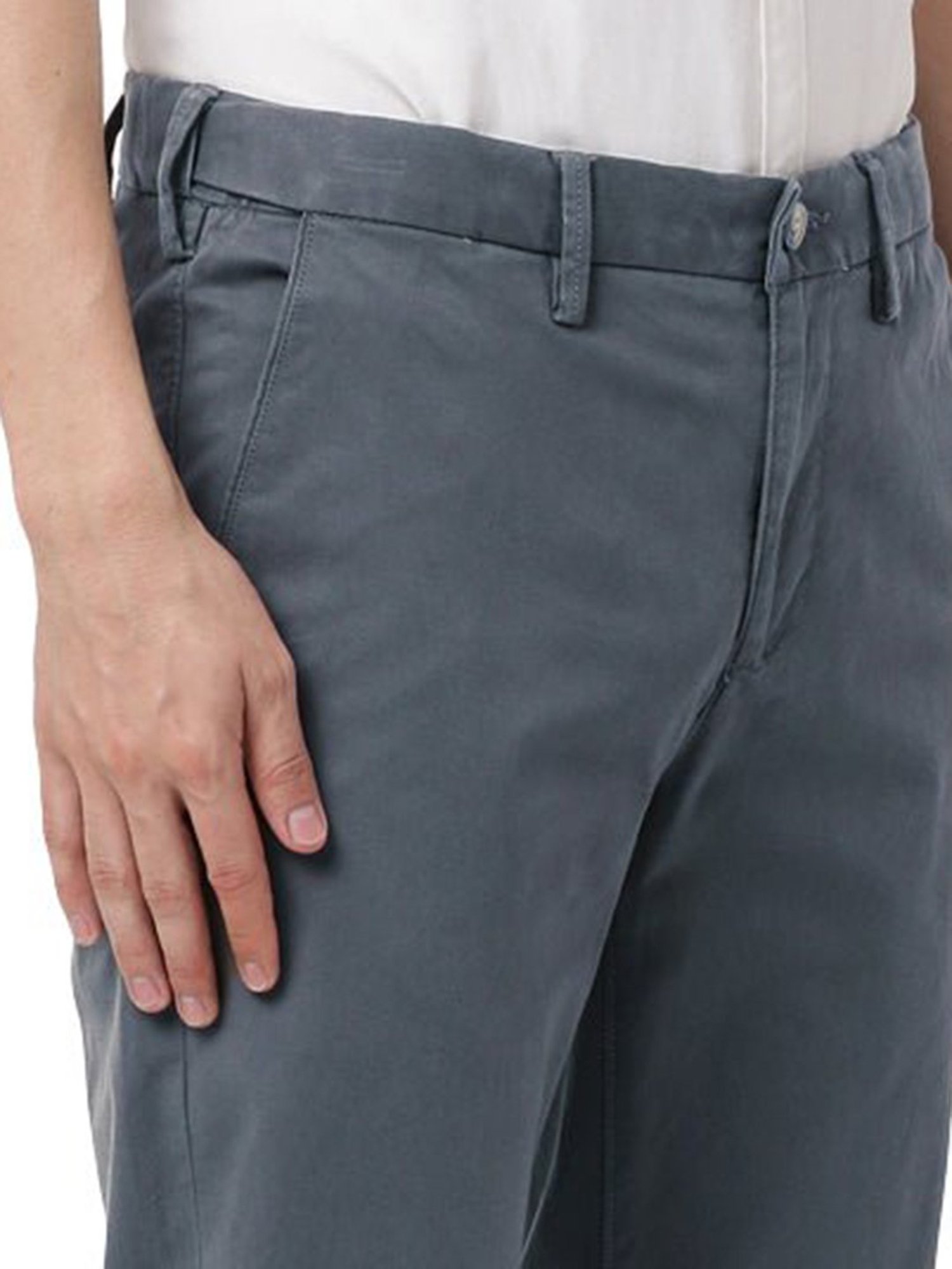 MinusOne Slate Grey Regular Fit Chinos