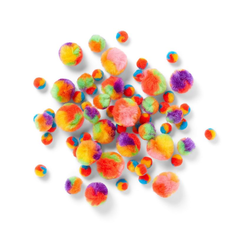 100ct Tie Dye Pom-Poms - Mondo Llama™