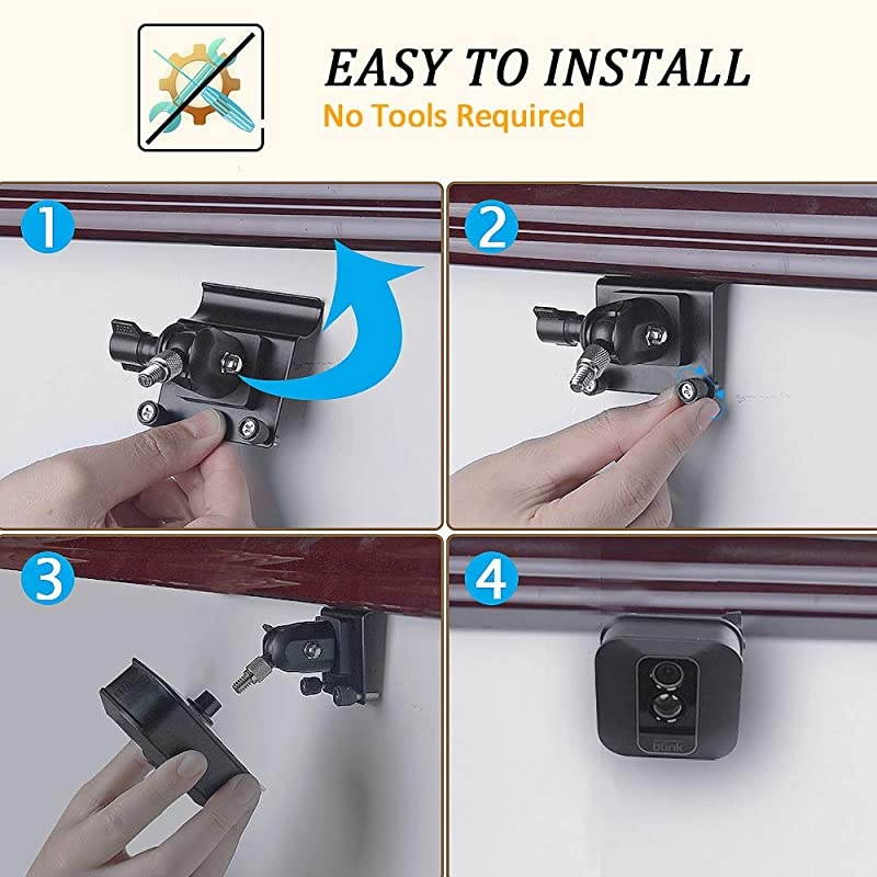 Outodoor Vinyl Siding Clips for Blink XT2Allnew Blink OutdoorIndoor  Siding Cam Hanger Hooks for Mounting Home Security System Weatherproof Stainless Steel Material 1Pack Black