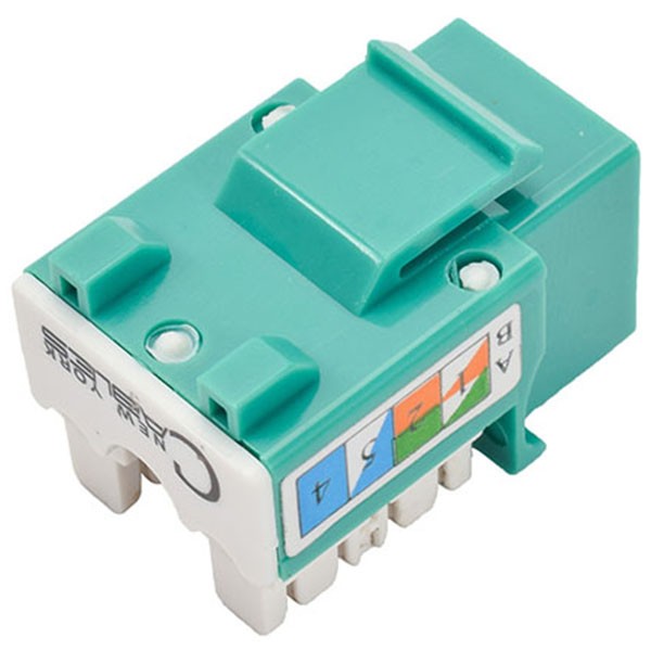 Cat6 110 Style Punch Down Keystone Jack, White, CAT 6, Rj45 90 Degree 50-Pack