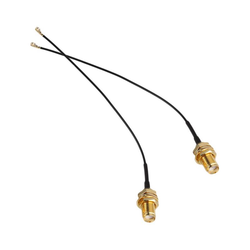 BQLZR 50Pcs SMA Jack Female Bulkhead to IPEX/SMA Connector Grey Pigtail Extension 10cm