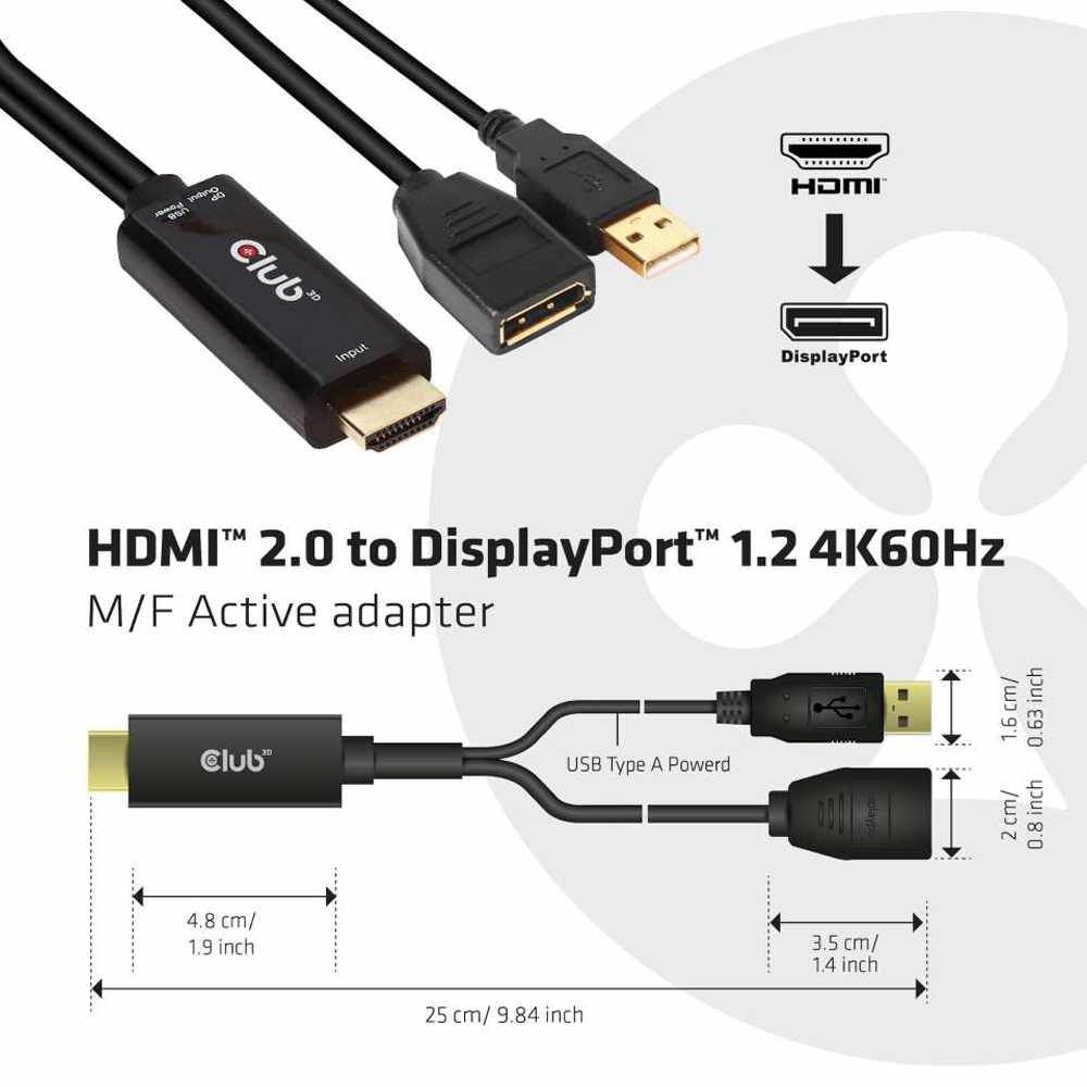 DP 12 TO HDMI 20 ADAPTER