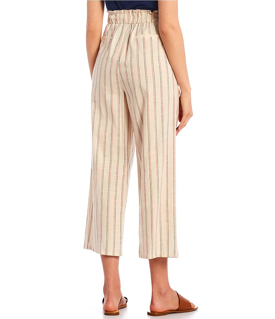 Angie High Rise Stripe Cargo Jogger Pants