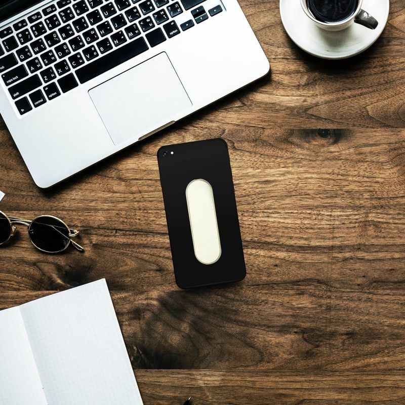 Phone Fin Finger Grip Leather - White