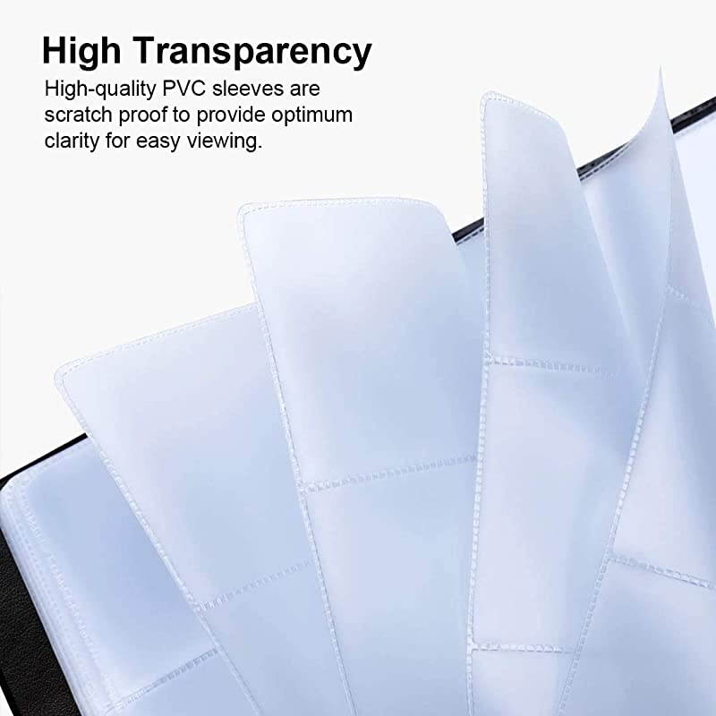 Business Card Organizer Business Card Holder Book, Portable Business Card Binder File Sleeve Storage, Business Card Holders, Name Card Holder for Men & Women, Capacity: 240 Cards, Black