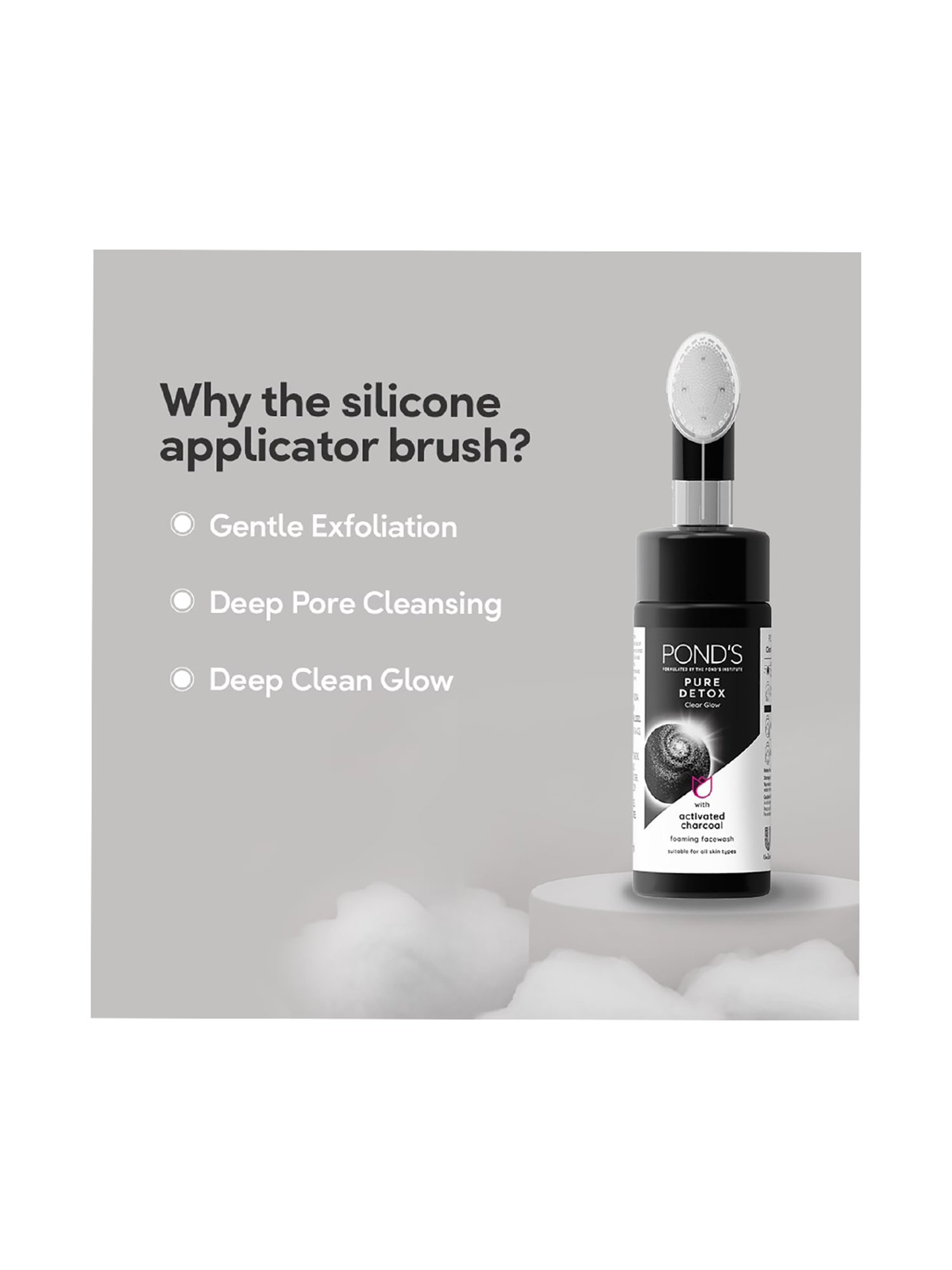 POND'S Pure Detox Foaming Brush Face Wash - 150 ml