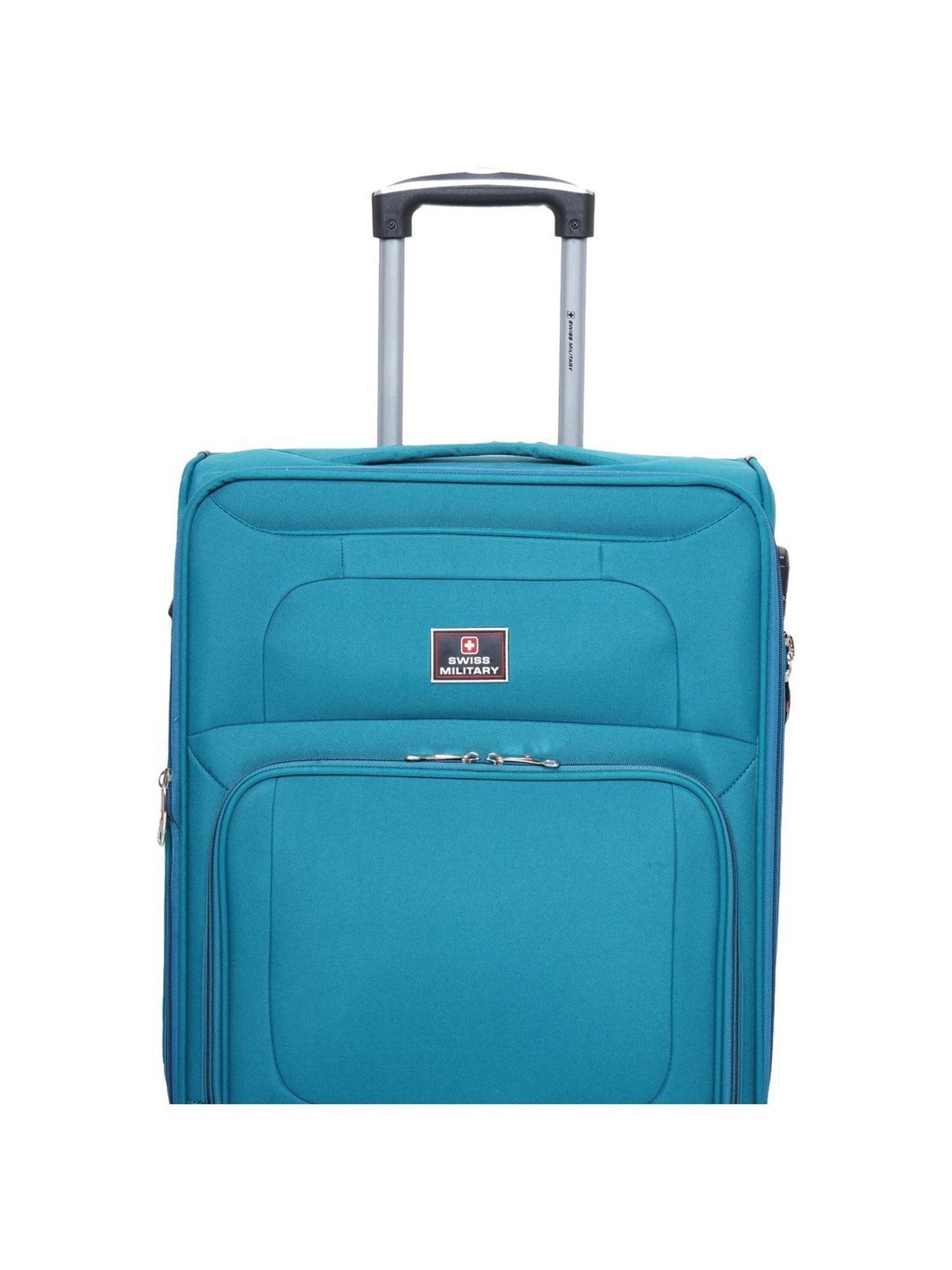 Swiss Military Teal 8 Wheels Small Carry-On Luggage