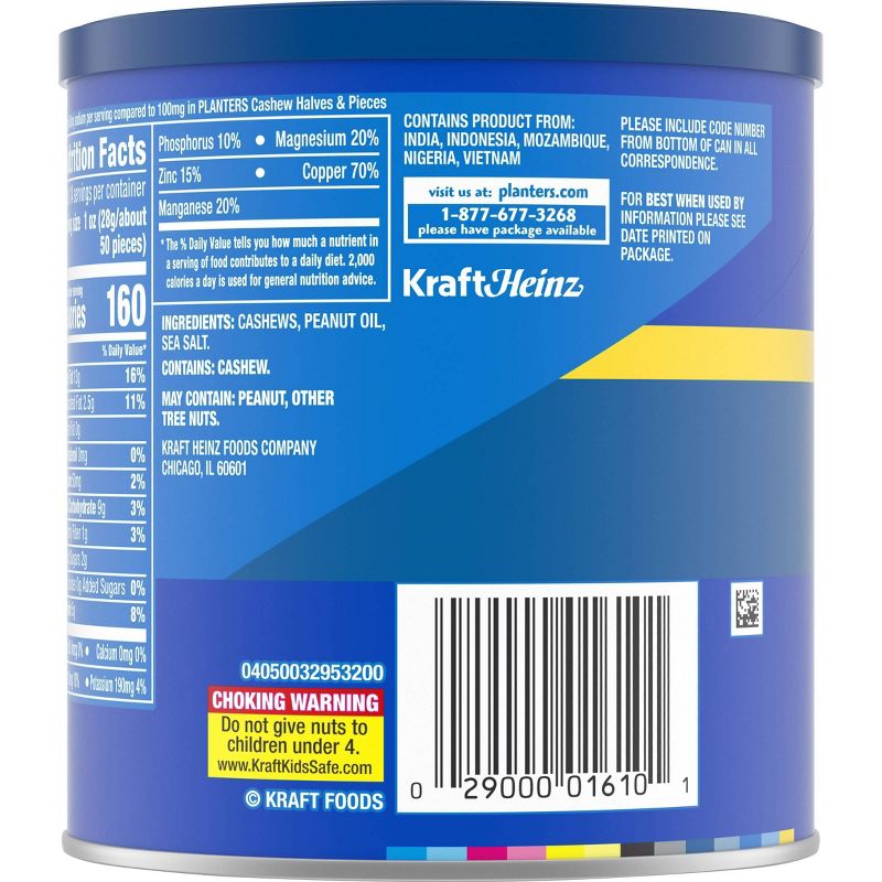 Planters Lightly Salted Halves And Pieces Cashews - 14oz