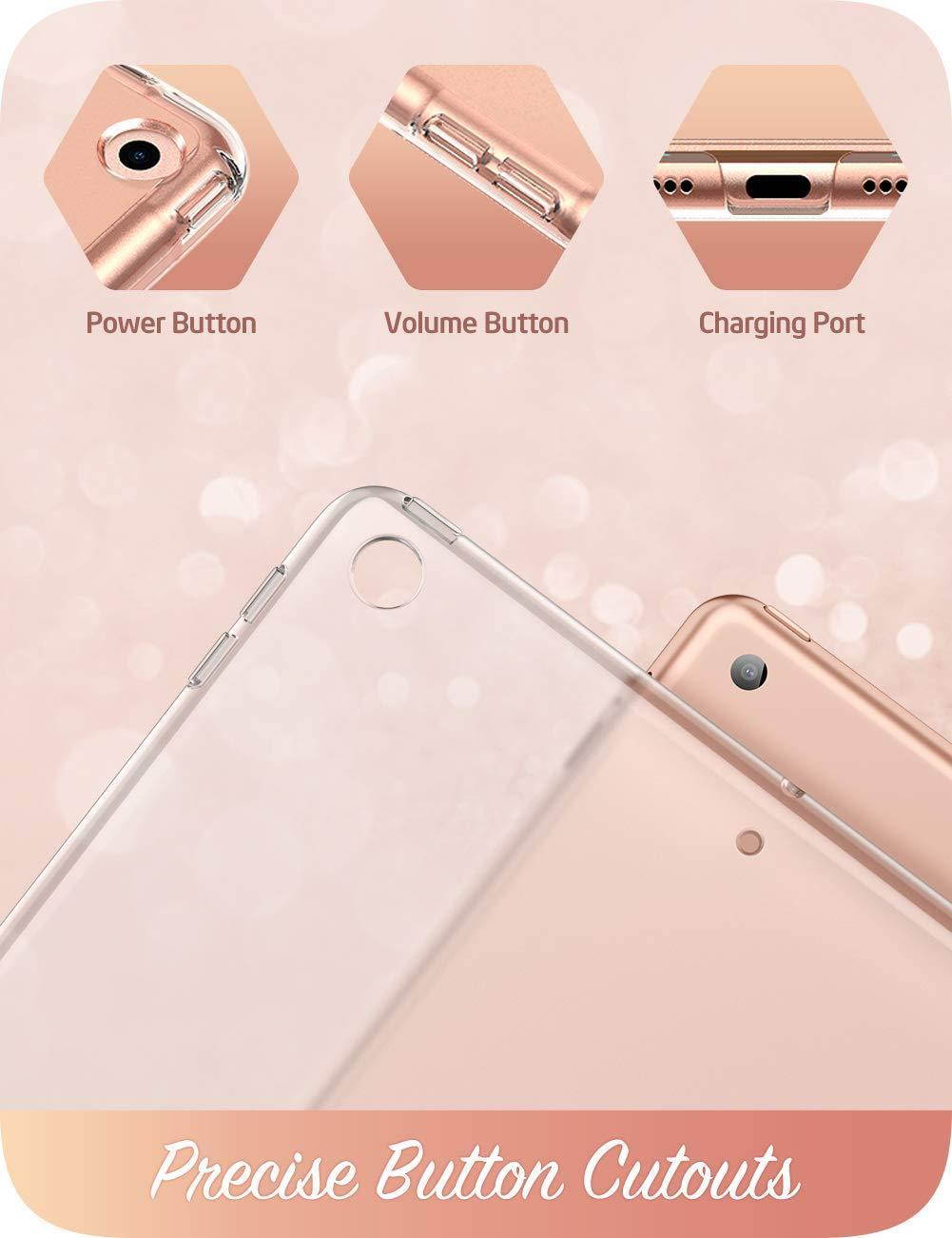 i-Blason Cosmo Lite Case for New iPad 7th Generation, iPad 10.2 2019 Case, Slim Trifold Stand Smart Case Translucent Hard Back Protective Cover with Auto Sleep/Wake (Marble)