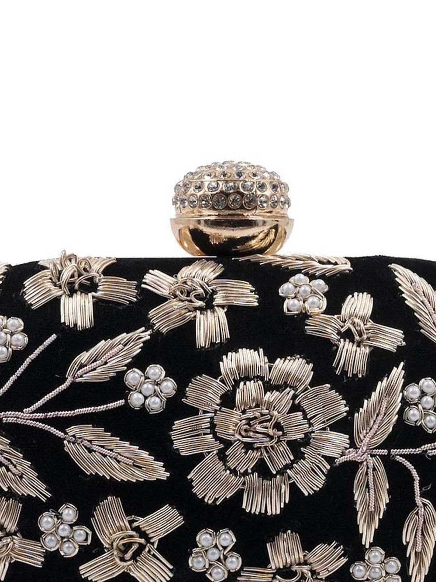 Sugarcrush Black Embellished Clutch