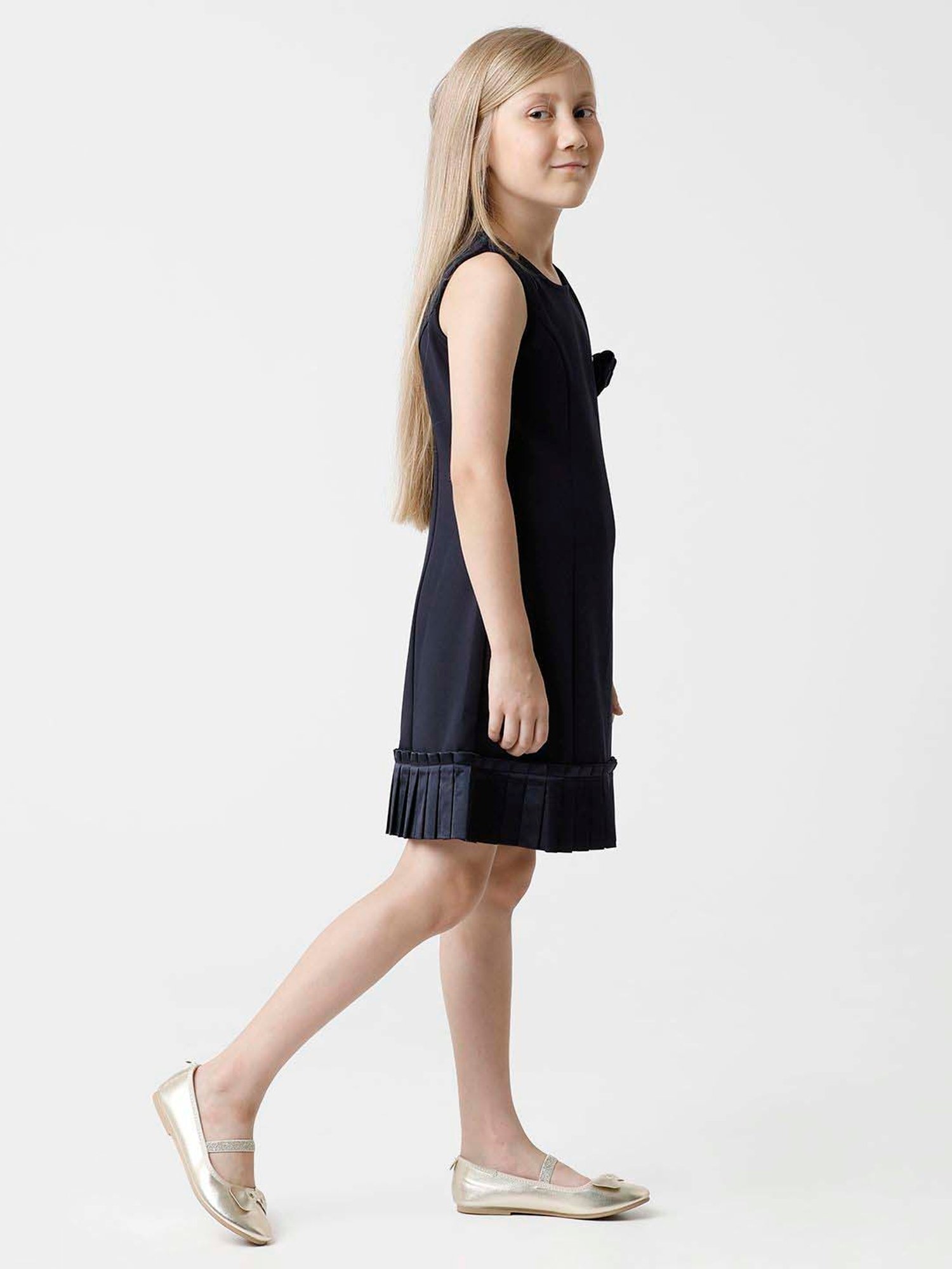 Kate & Oscar Kids Navy Applique Dress