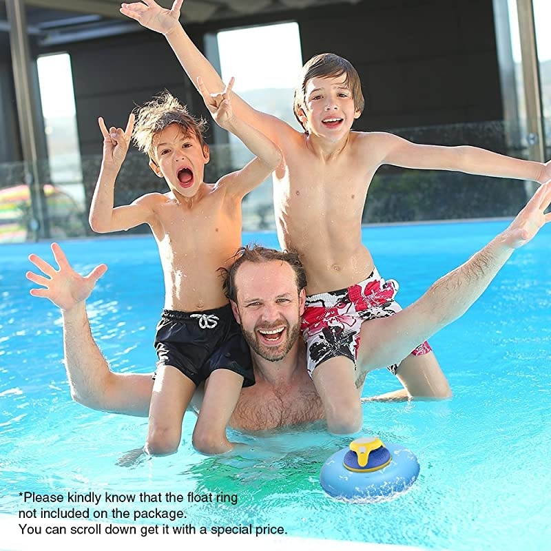 Swimmer Waterproof Bluetooth Speaker 40 Portable Floating Wireless Speakers IPX7 with 10W Plus Deep Bass and Colorful LED Light