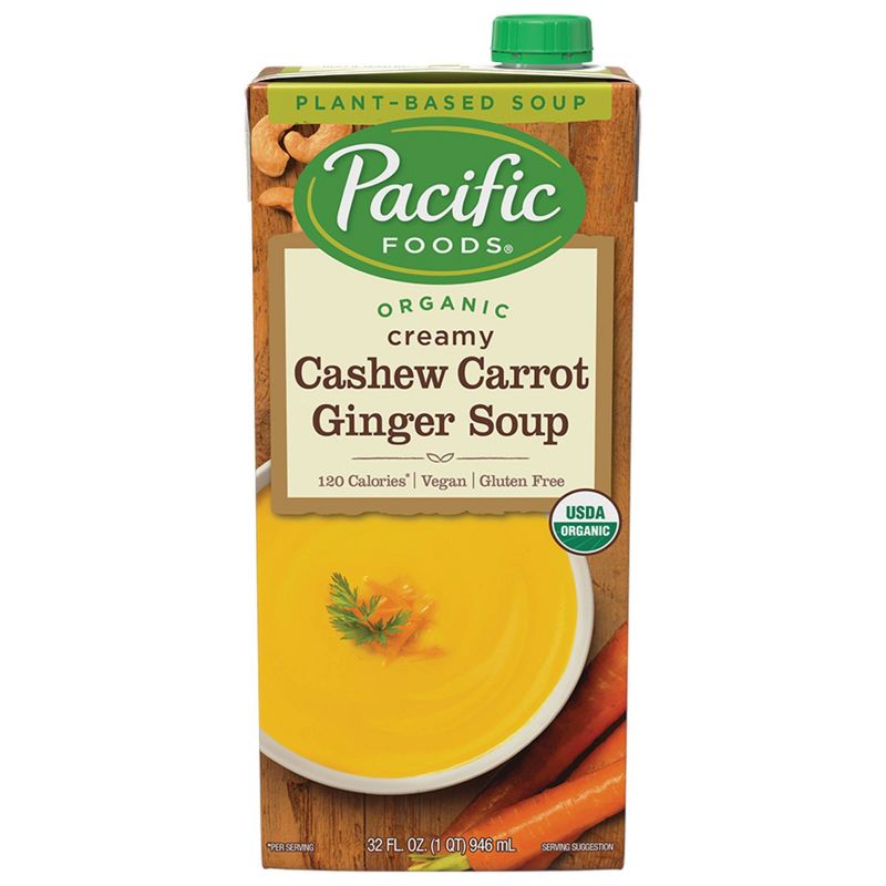 Pacific Foods Organic Cashew Carrot Ginger Soup - 32oz