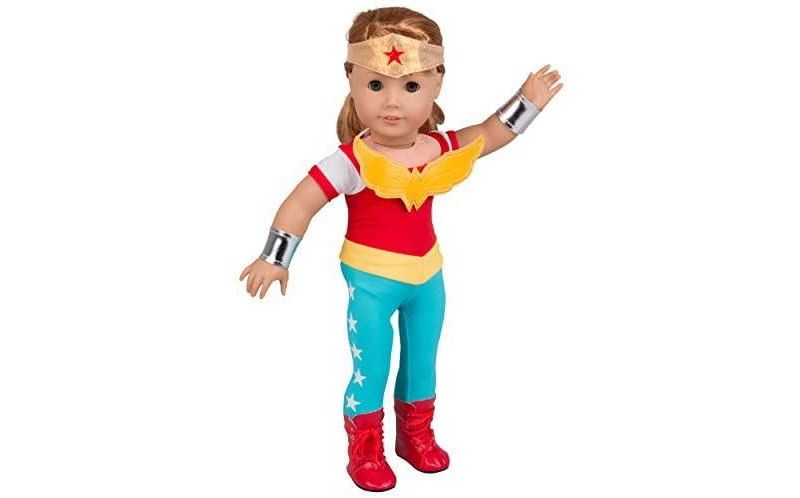 Dress Along Dolly Wonder Woman Inspired Outfit for American Girl Doll