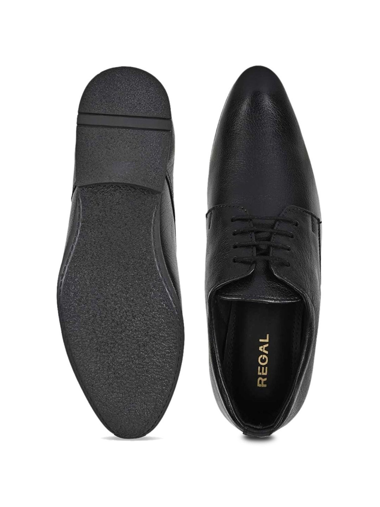 Regal Men's Black Derby Shoes