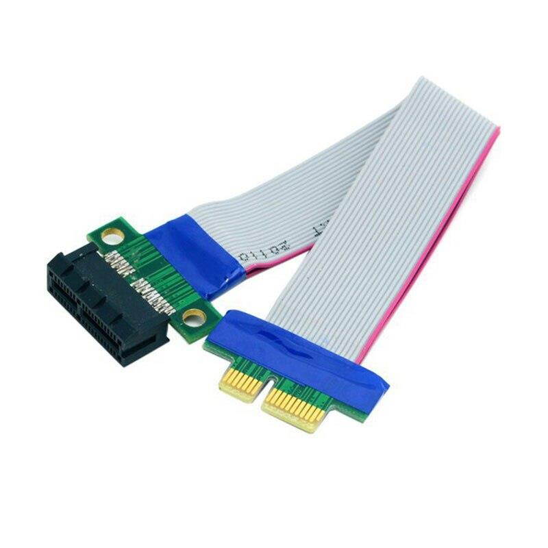 PCI-E Express 1X Slot Riser Card Extender Extension Ribbon Flex Relocate Cable 20cm