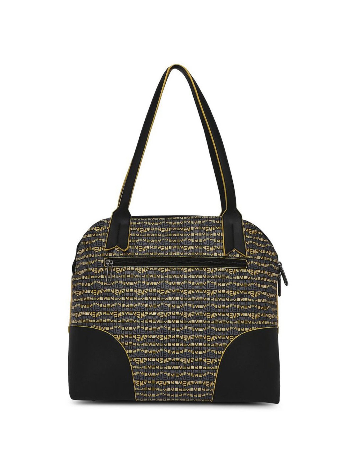 Eume Dragonfly Black Leather Printed Shoulder Handbag