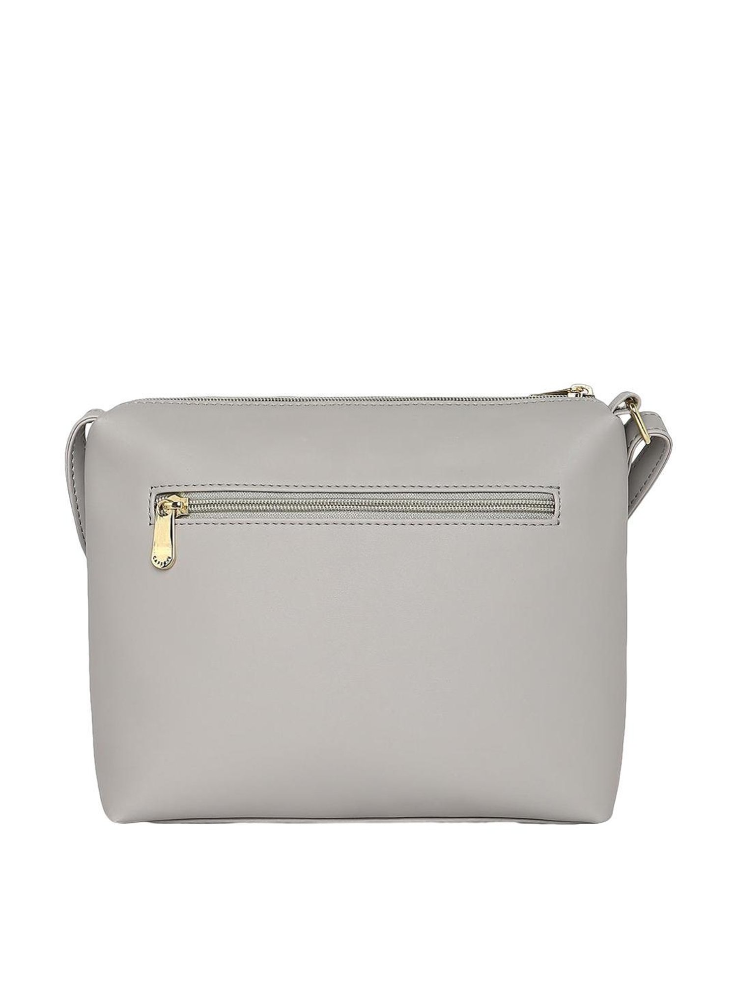 Caprese Corson Grey Faux Leather Color Block Sling Handbag