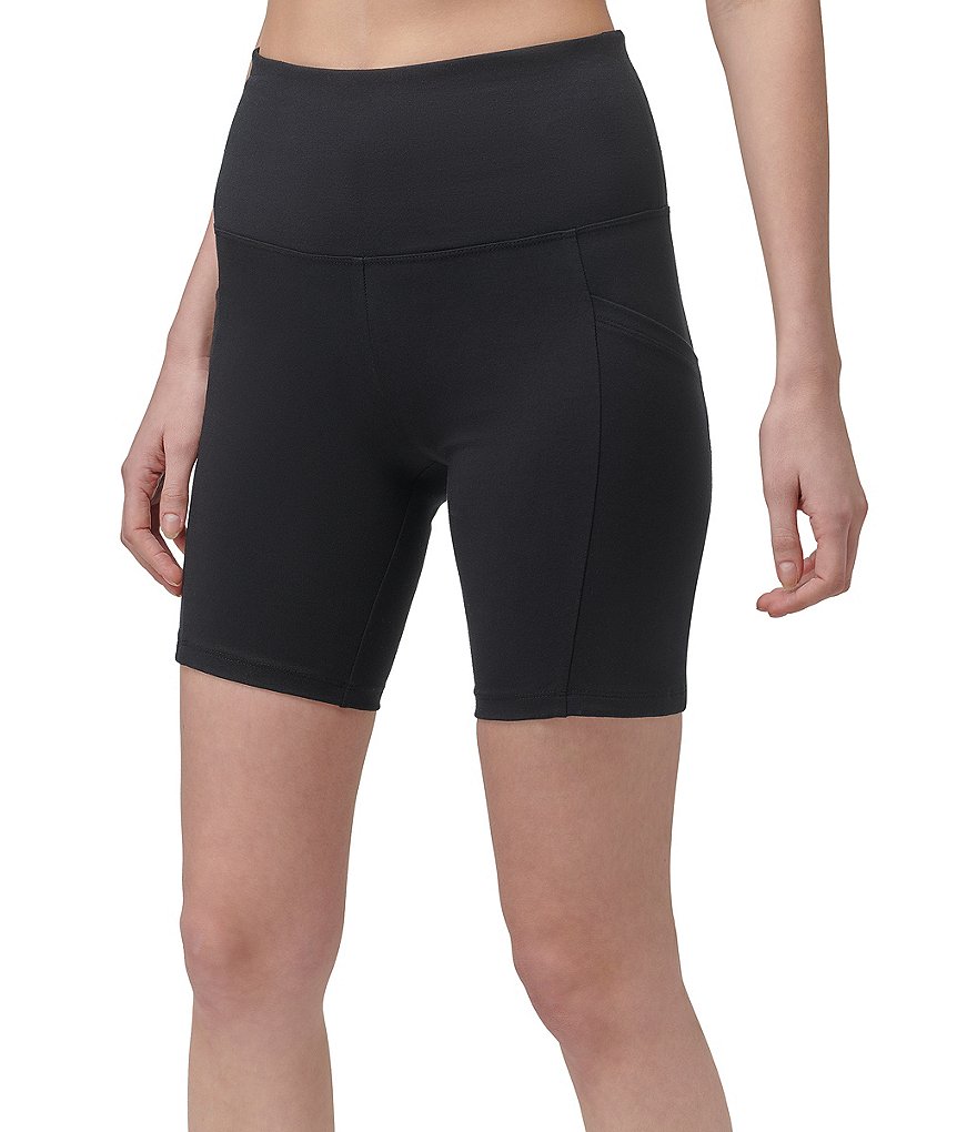 Marc New York Side Pocket High Rise Jersey Knit Biker Shorts