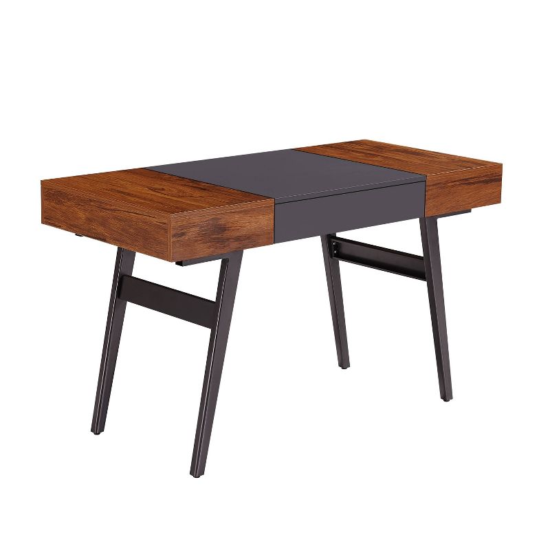 Expandable Modern Desk with Storage Mahogany - Techni Mobili