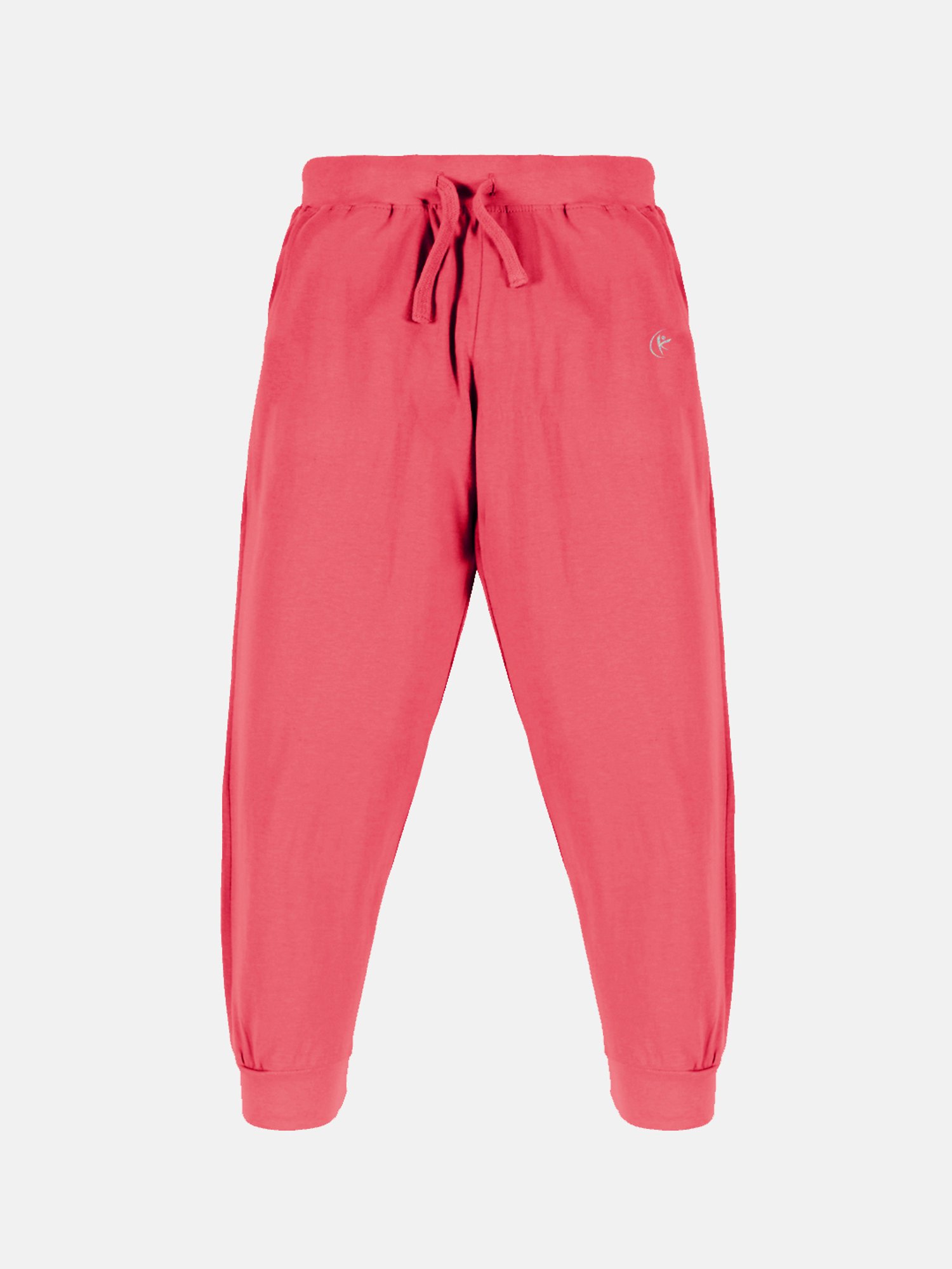 Kiddopanti Boys Jet Black & Coral Solid Trackpants (Pack Of 2)