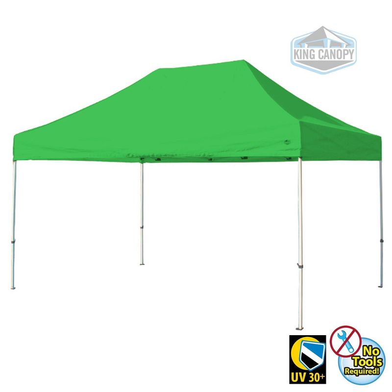 King Canopy 10'x15' Festival Instant Pop Up Tent with Green Cover