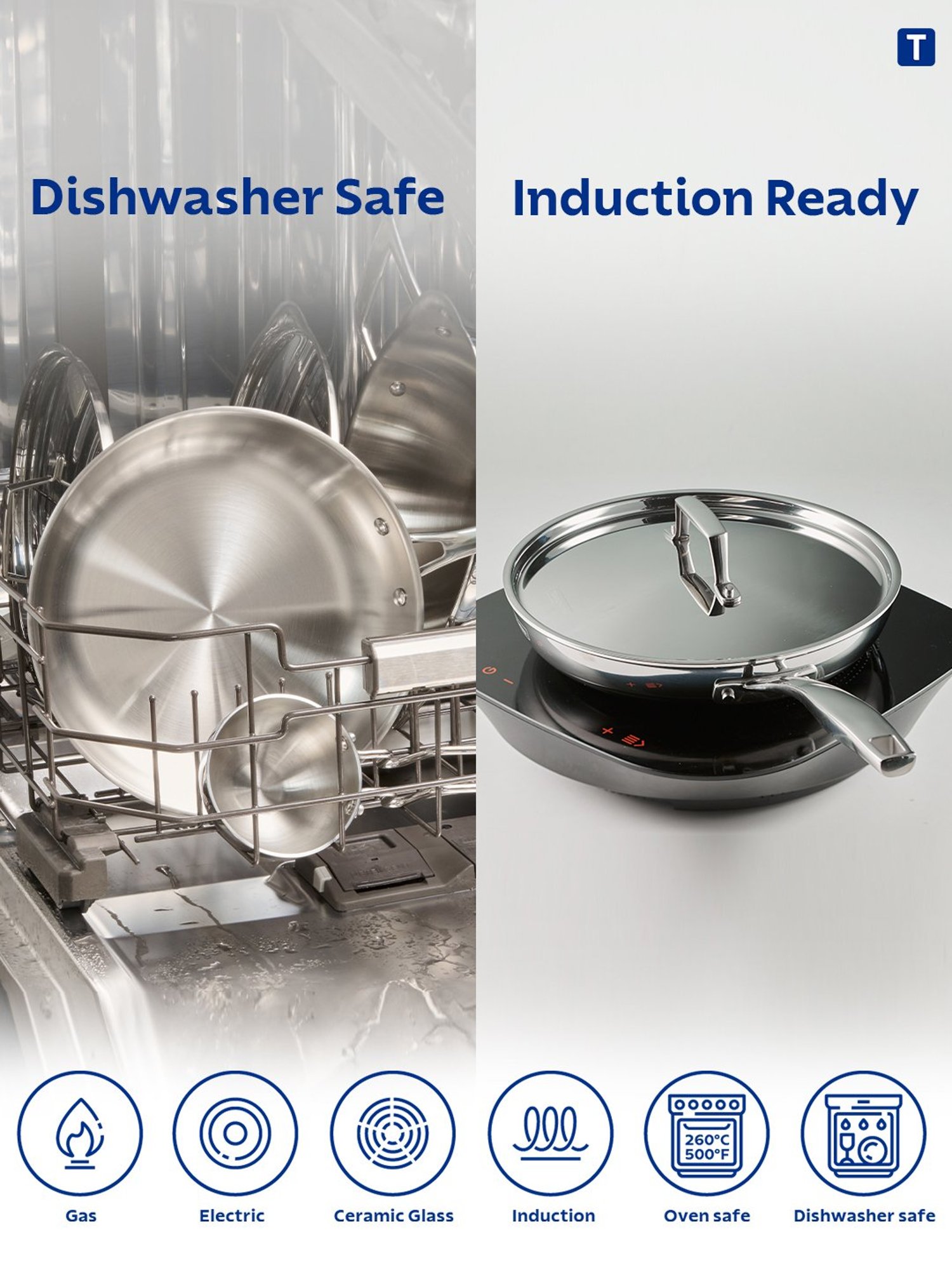 HAZEL Silver Induction Bottom Tope Stainless Steel Patila - 17.7 cm (2500 ml)