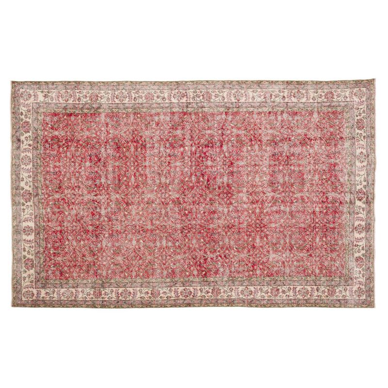 6'7"x10'8" Vintage One-of-a-Kind Yorick Rug Red - Revival Rugs