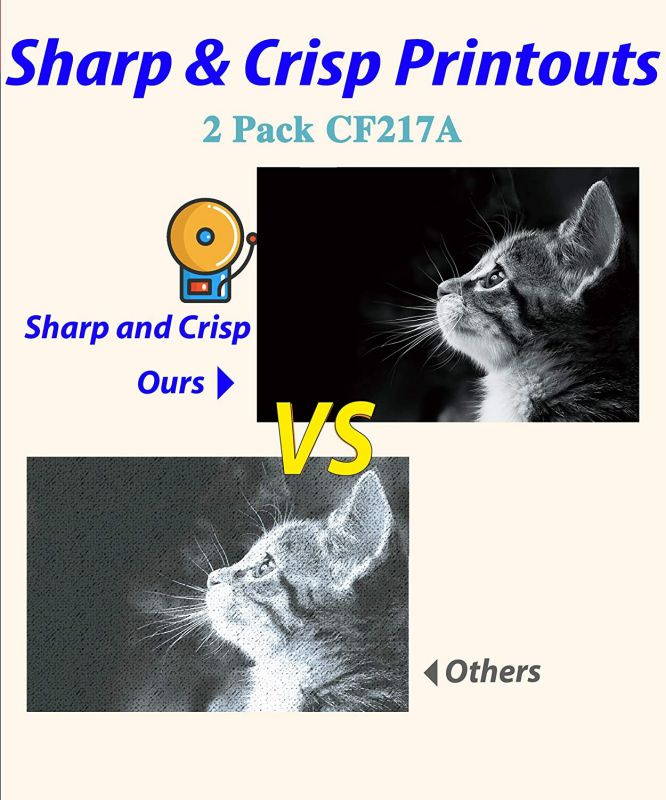 2-Pack ColorPrint Compatible CF217A Toner Cartridge Replacement for 17A 217A 19A CF219A Work with Laserjet Pro M102 M130 Series M102w M102a MFP M130fn M130nw M130fw M130a Printer (Black)